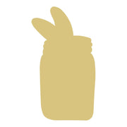 Basic Shape Mason Jar MDF Cutout With Bunny - Unfinished For DIY