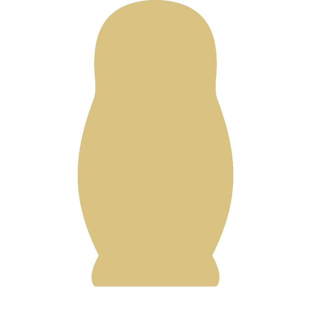 Basic Shape Matryoshka Doll MDF Cutout Silhouette Style 1 - Unfinished For DIY