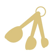 Basic Shape Measuring Spoons MDF Cutout Triple Spoon Silhouette - Unfinished For DIY