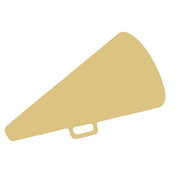 Basic Shape Megaphone MDF Cutout Silhouette - Unfinished For DIY