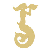 Basic Shape Mermaid MDF Cutout Silhouette Style 15 - Unfinished For DIY