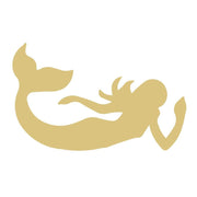 Basic Shape Mermaid MDF Cutout Mermaid Silhouette Style 2 - Unfinished For DIY