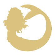 Basic Shape Round MDF Cutout Mermaid Silhouette - Unfinished For DIY