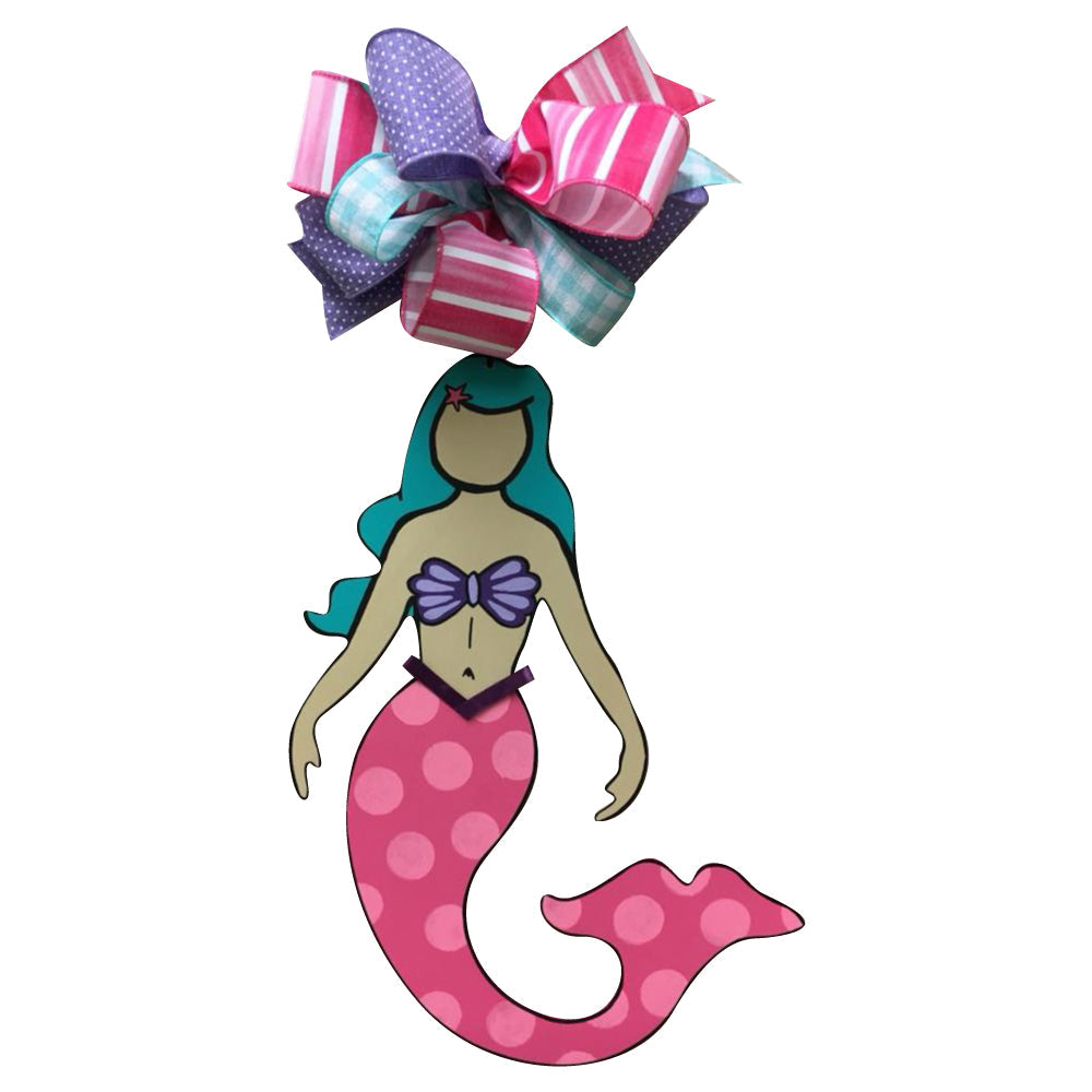 Basic Shape Mermaid MDF Cutout Silhouette Style 3 - Unfinished For DIY