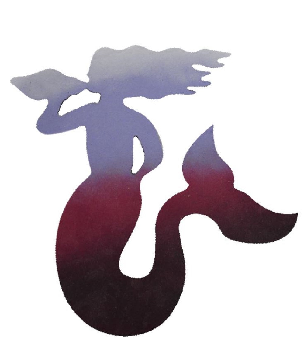 Basic Shape Mermaid MDF Cutout Silhouette Style 4 - Unfinished For DIY