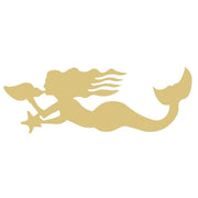 Basic Shape Mermaid MDF Cutout Silhouette Style 6 - Unfinished For DIY