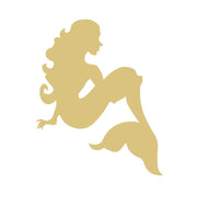 Basic Shape Mermaid MDF Cutout Silhouette Style 8 - Unfinished For DIY