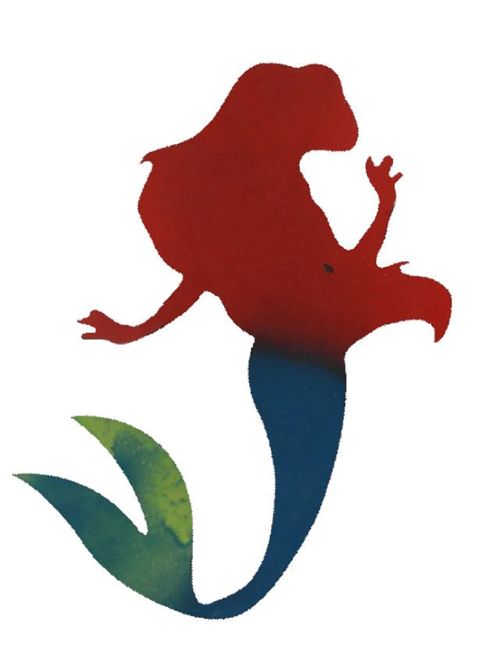 Basic Shape Mermaid MDF Cutout Mermaid Silhouette Style 9 - Unfinished For DIY