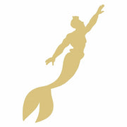 Basic Shape Merman MDF Cutout Mermaid Silhouette  - Unfinished For DIY