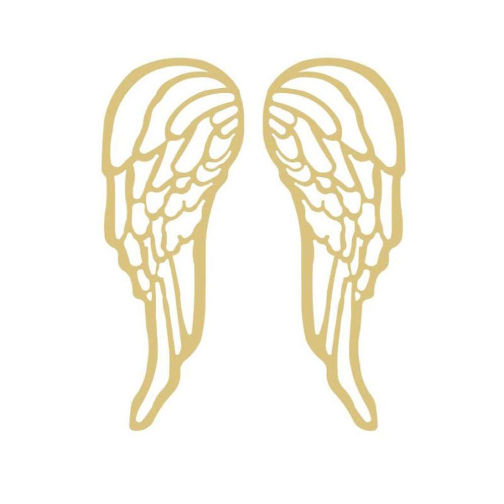 Basic Shape Angel Wings MDF Cutout Angel Wings Silhouette - Unfinished For DIY