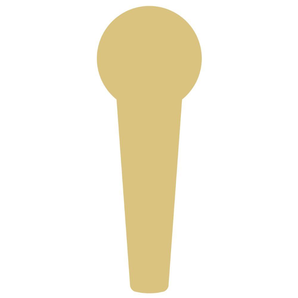 Basic Shape Microphone MDF Cutout Microphone Silhouette - Unfinished For DIY