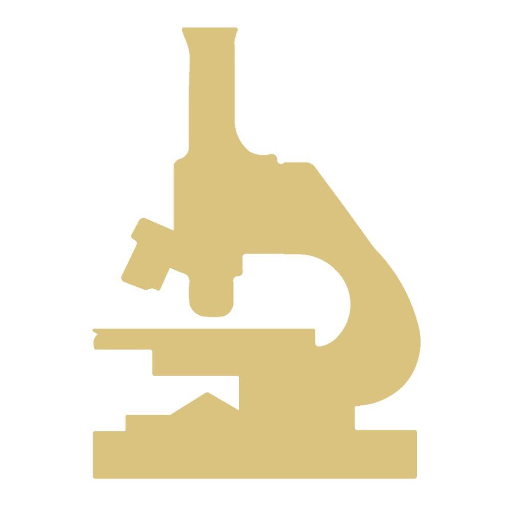 Basic Shape Microscope MDF Cutout Lab Instrument Silhouette - Unfinished For DIY