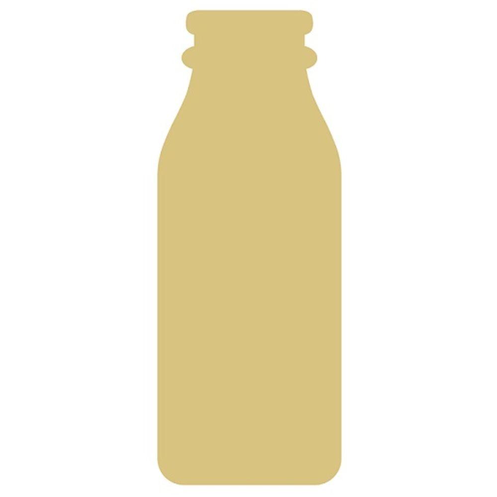 Basic Shape Milk Bottle MDF Cutout Milk Bottle Silhouette - Unfinished For DIY