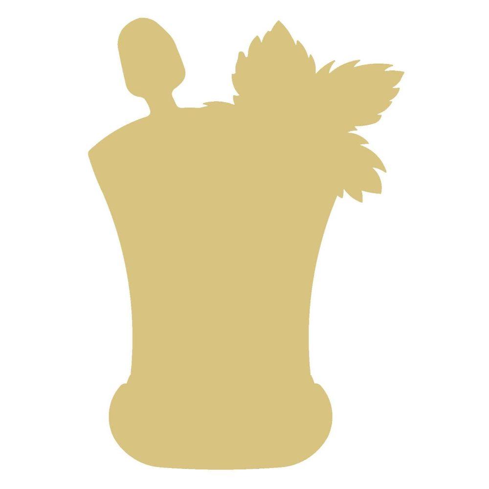Basic Shape Mint Julep MDF Cutout Plain - Unfinished For DIY