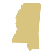 Basic Shape Mississippi MDF Cutout State Silhouette - Unfinished For DIY