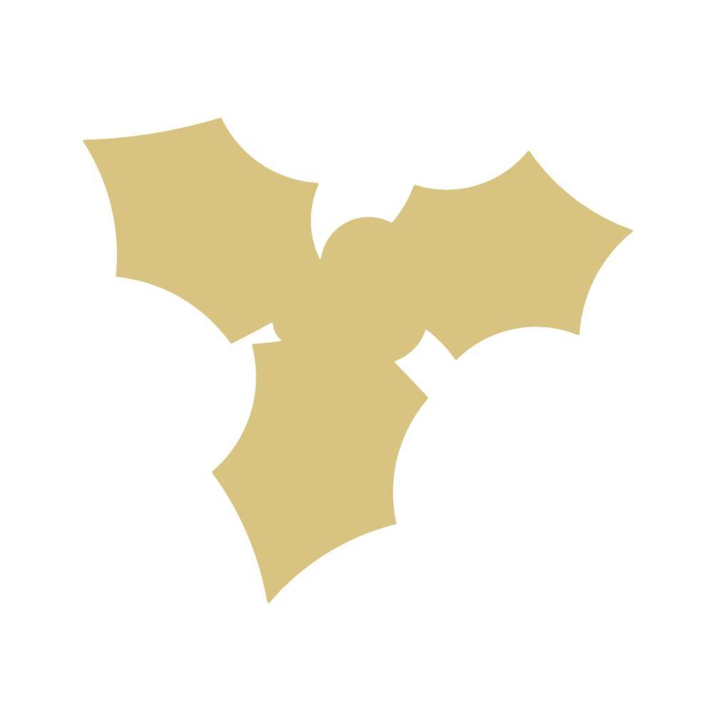 Basic Shape Mistletoe MDF Cutout Silhouette - Unfinished For DIY