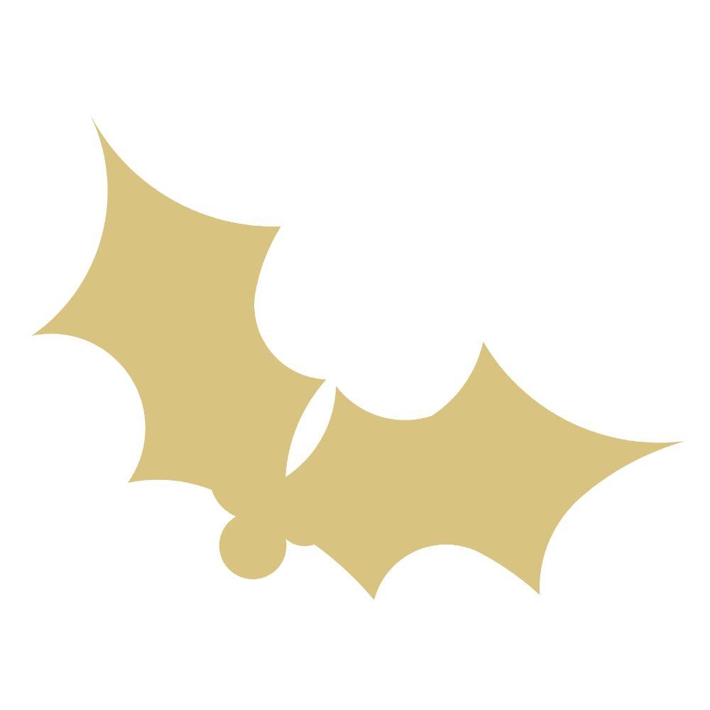 Basic Shape Mistletoe MDF Cutout - Unfinished For DIY