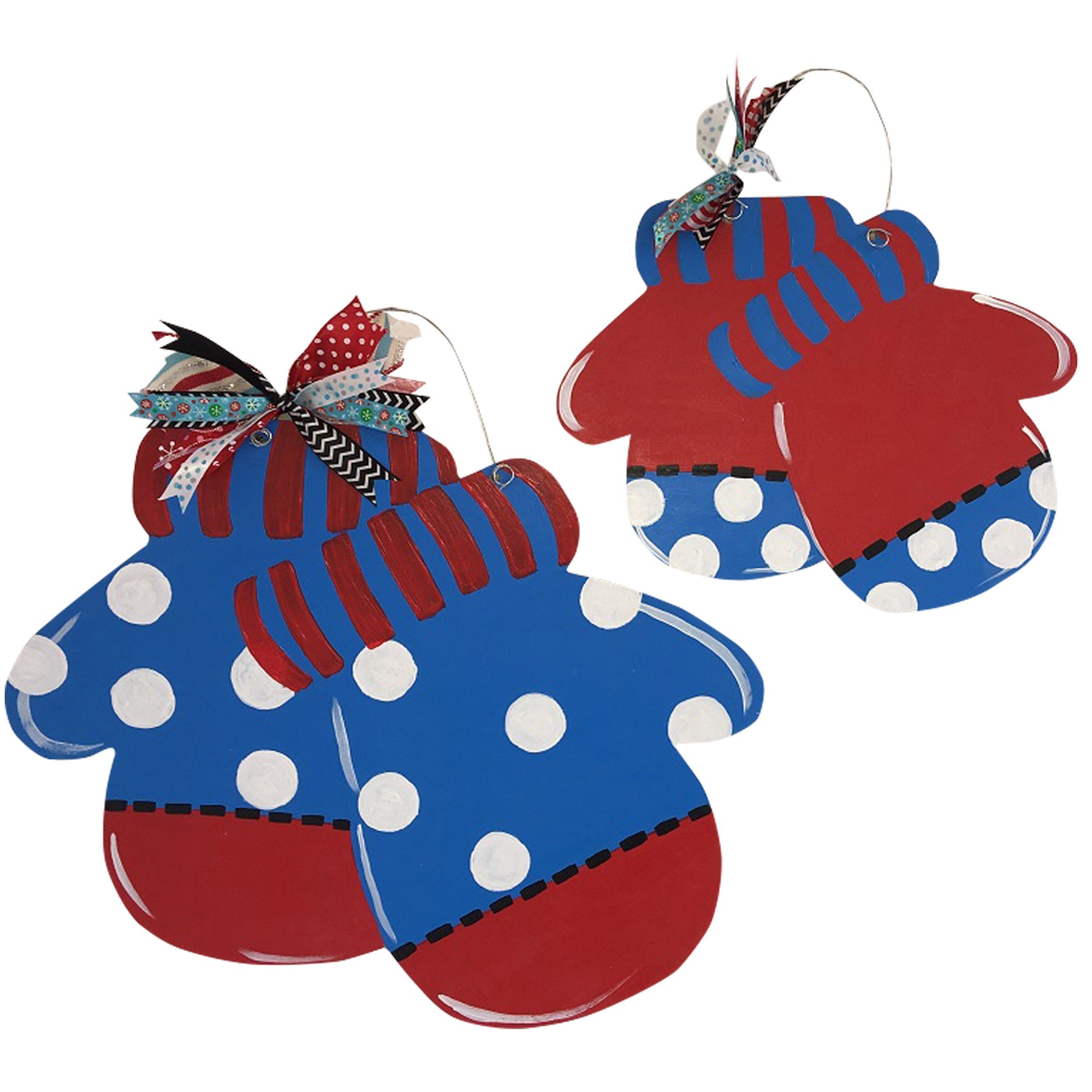 Basic Shape Mittens MDF Cutout Winter Decor - Unfinished For DIY