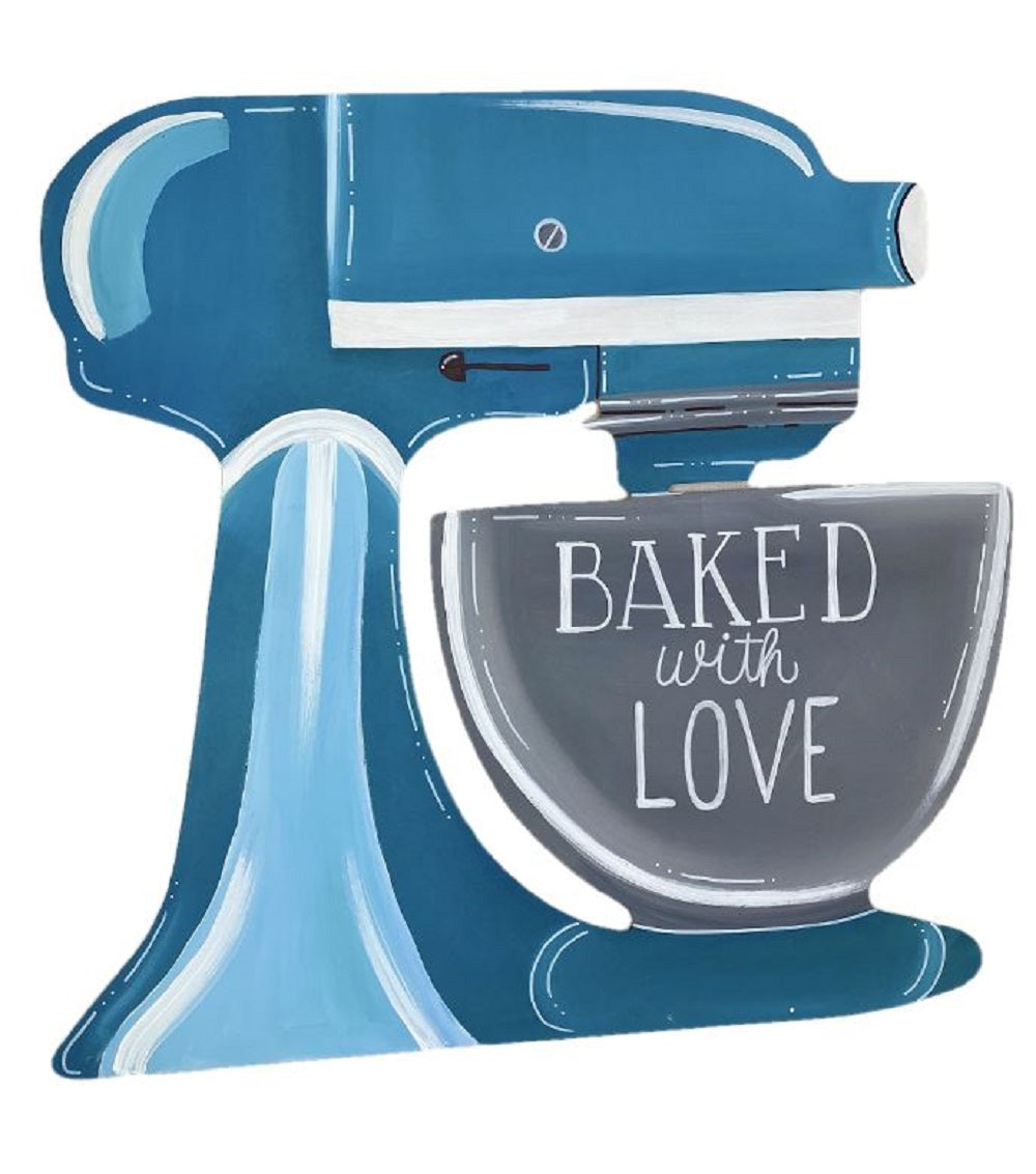 Design By Line Stand Mixer MDF Cutout Kitchen Appliance Silhouette - Unfinished For DIY