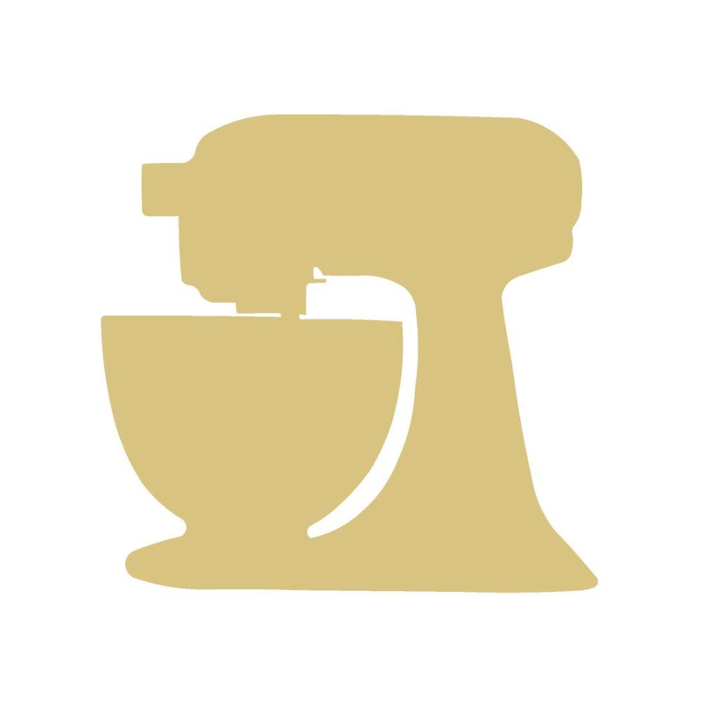 Basic Shape Mixer MDF Cutout Stand Mixer Silhouette - Unfinished For DIY