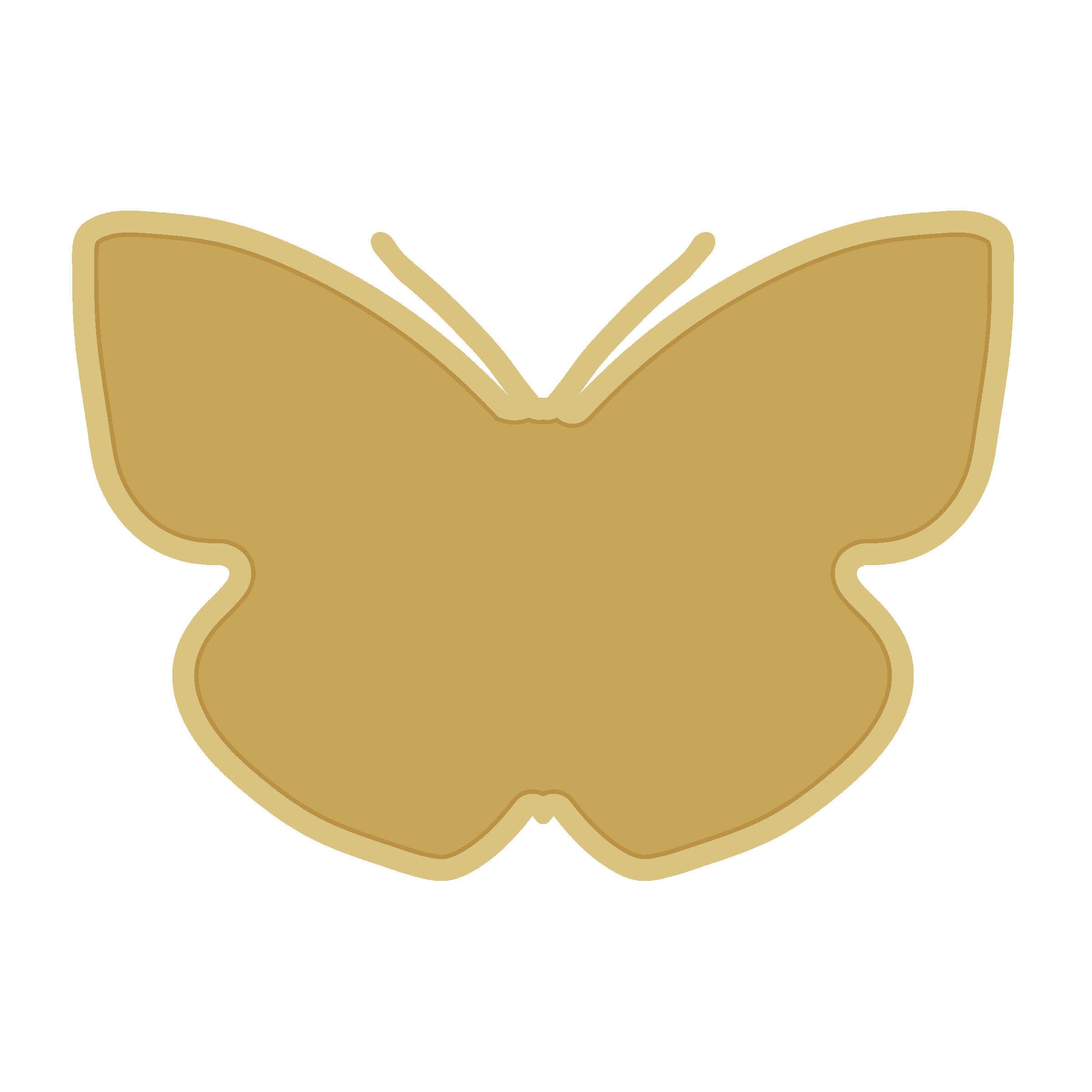 Mold Butterfly MDF Cutout Flat Design - Unfinished For DIY
