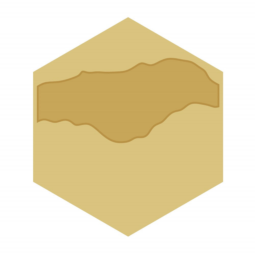 Basic Shape Hexagon MDF Cutout River Mold Silhouette - Unfinished For DIY