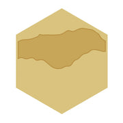 Basic Shape Hexagon MDF Cutout River Mold Silhouette - Unfinished For DIY