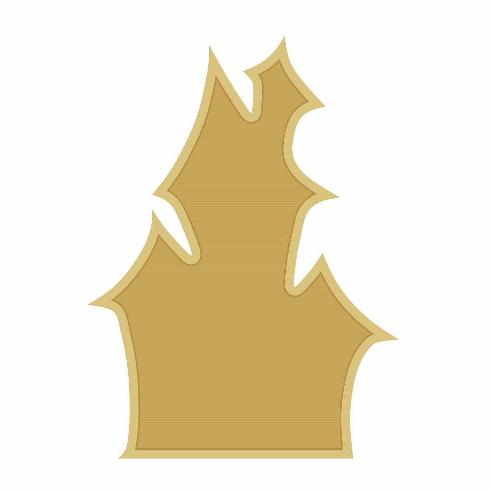 Basic Shape Haunted House MDF Cutout Silhouette - Unfinished For DIY