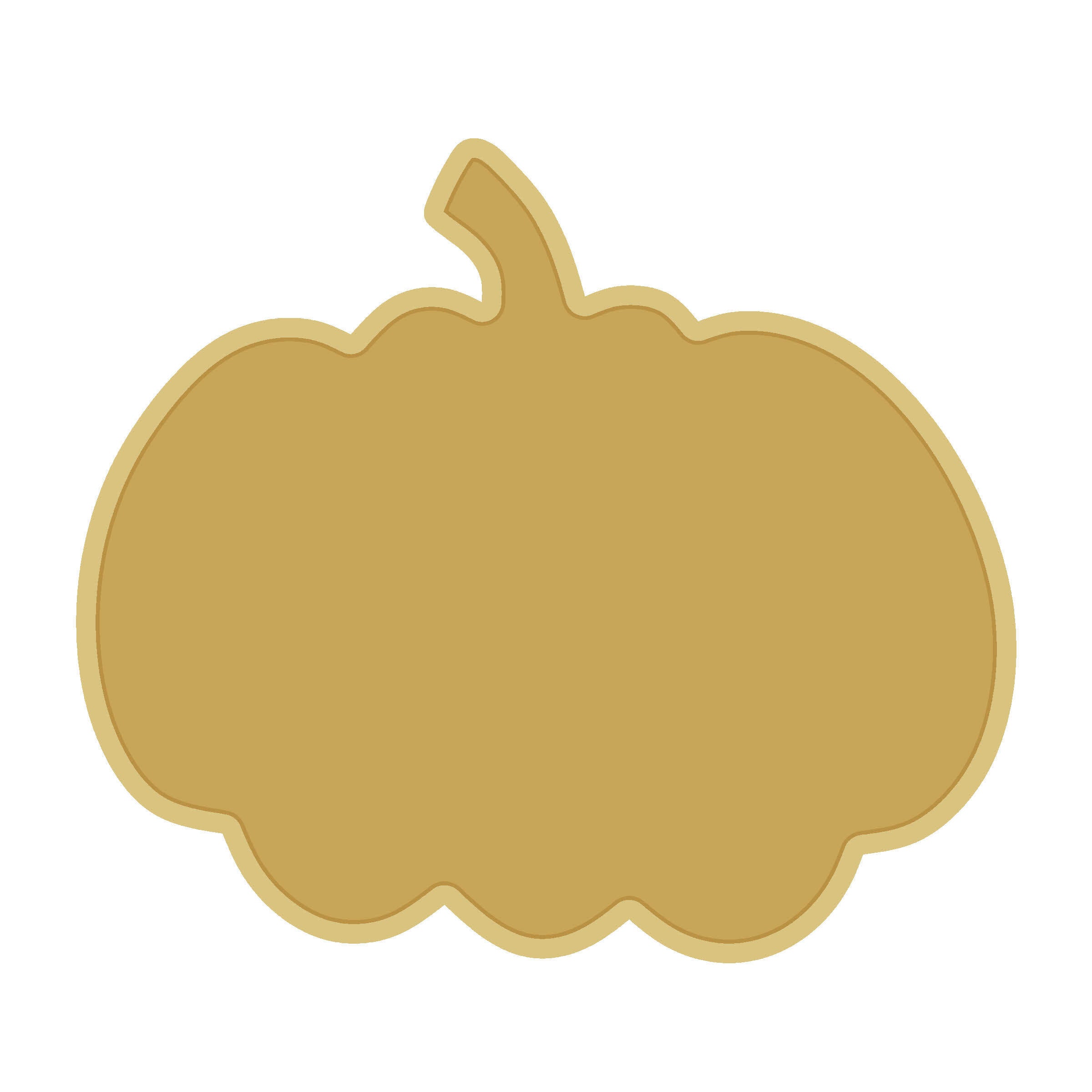 Mold Pumpkin  MDF Cutout Flat Design - Unfinished For DIY