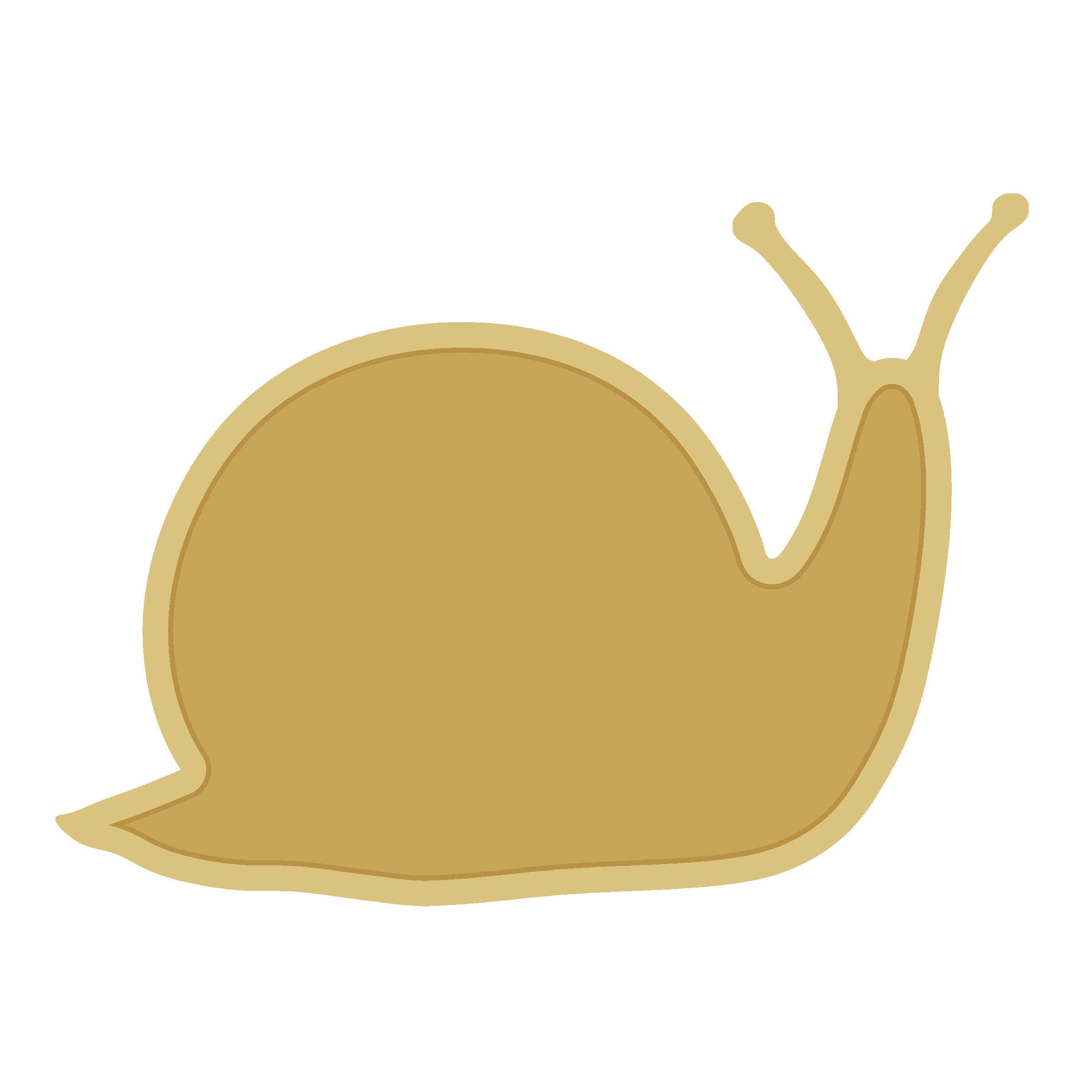 Mold Snail MDF Cutout Flat Design - Unfinished For DIY