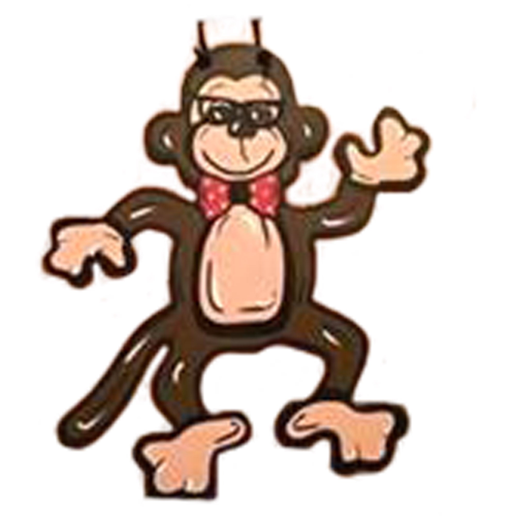 Basic Shape Monkey MDF Cutout Running Silhouette - Unfinished For DIY