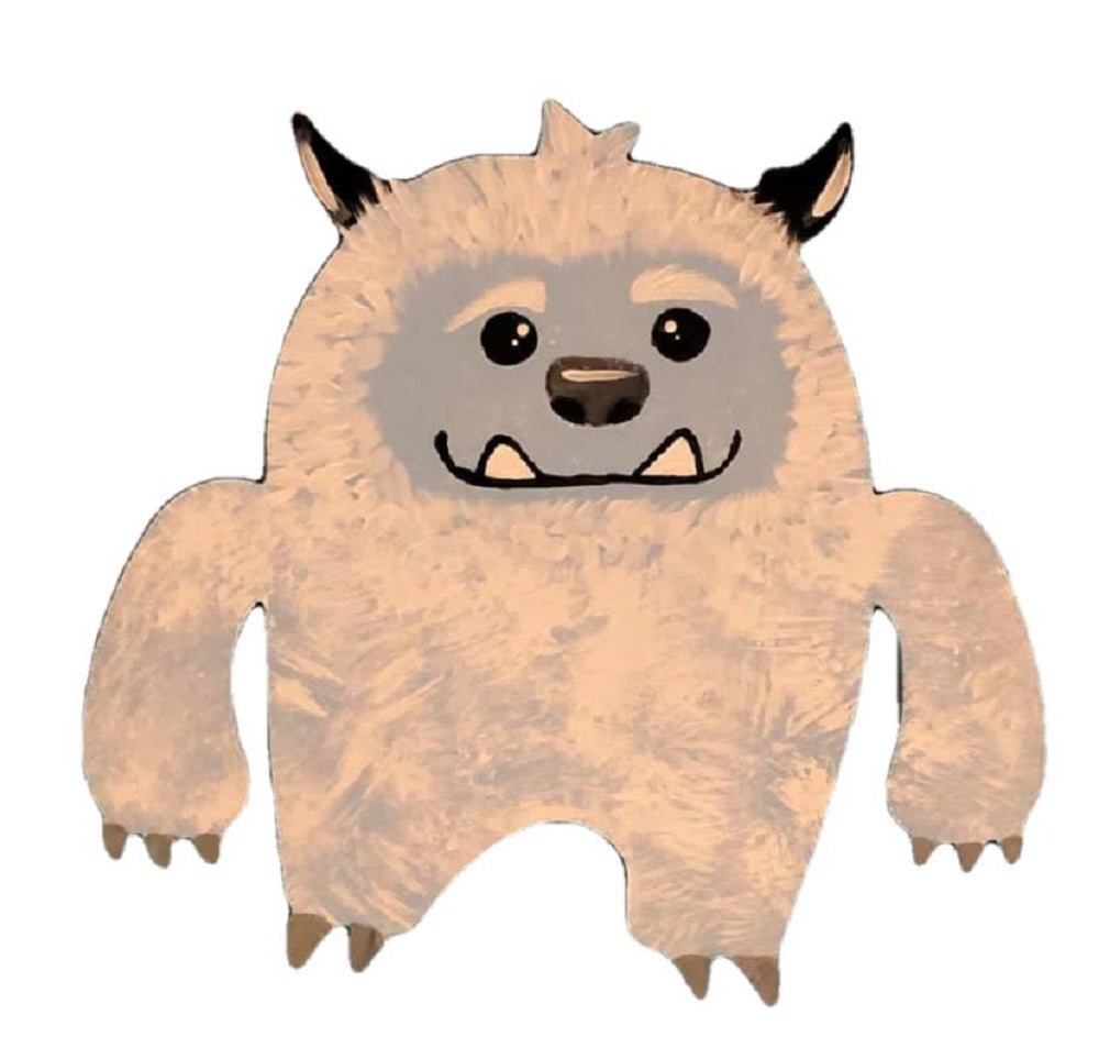 Basic Shape Monster MDF Cutout Silhouette Style 1- Unfinished For DIY