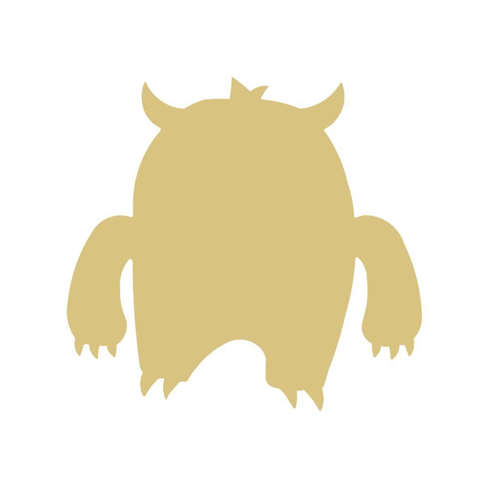 Basic Shape Monster MDF Cutout Silhouette Style 1- Unfinished For DIY