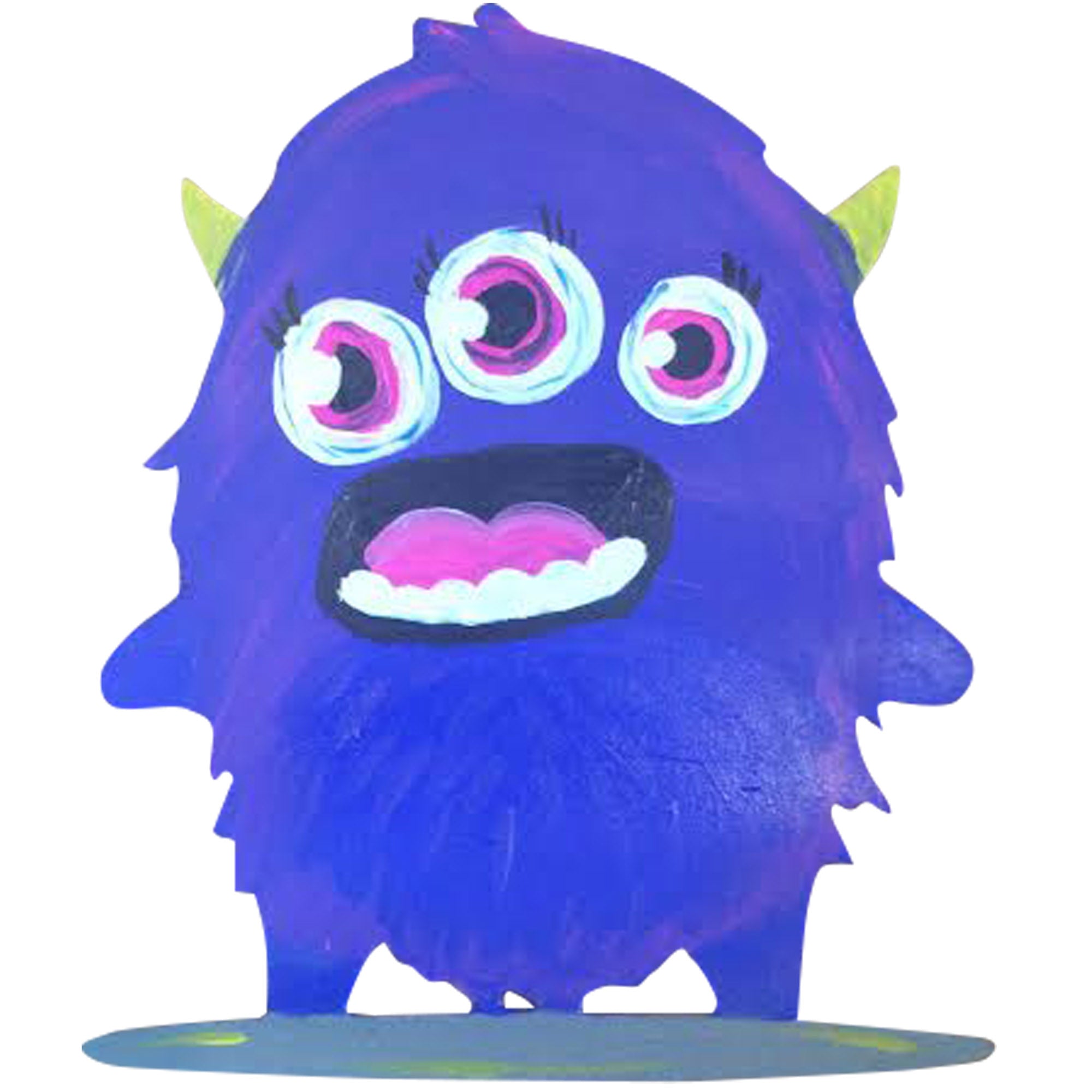 Basic Shape Monster MDF Cutout Fluffy Silhouette - Unfinished For DIY