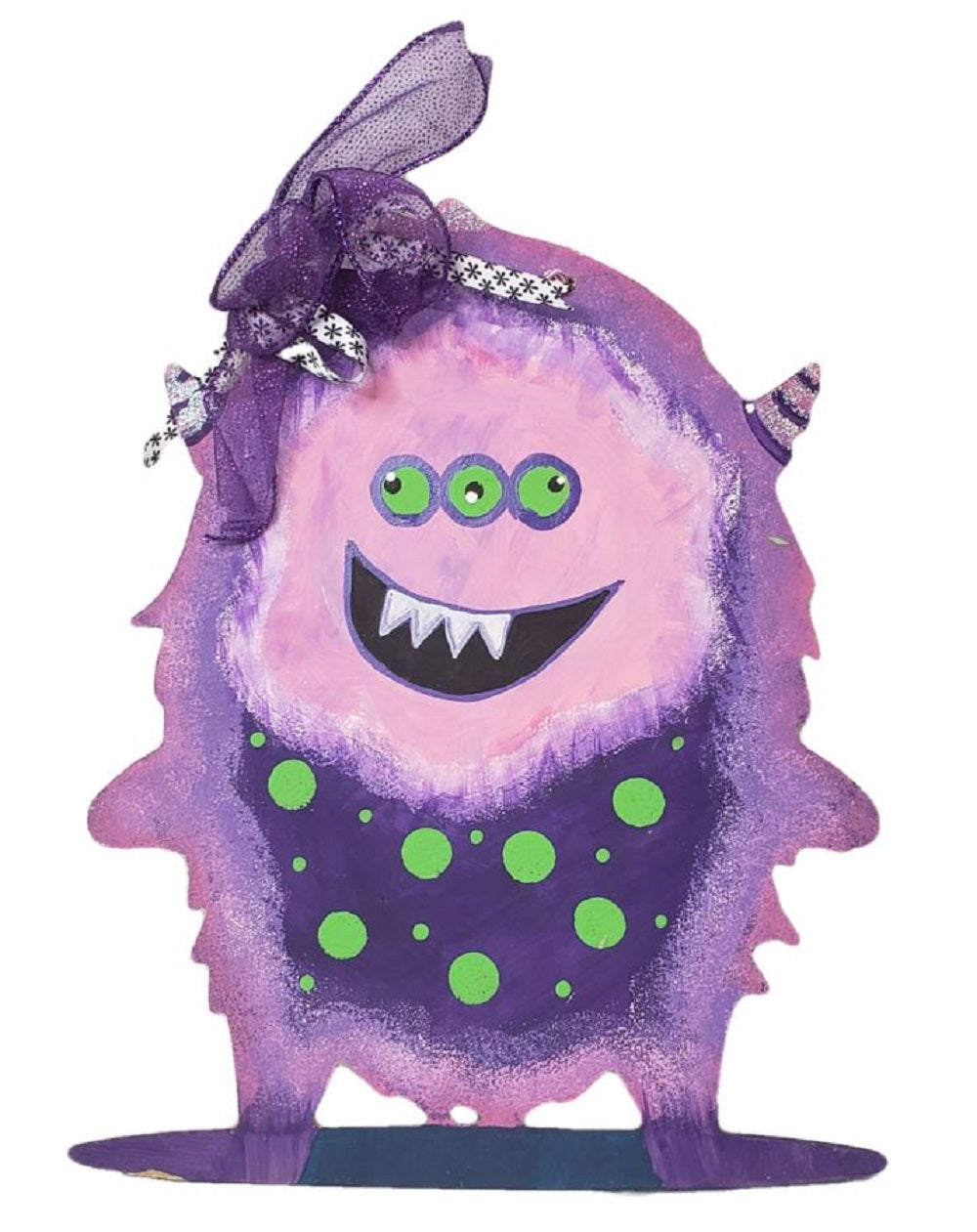 Basic Shape Monster MDF Cutout Fluffy Silhouette - Unfinished For DIY