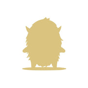 Basic Shape Monster MDF Cutout Fluffy Silhouette - Unfinished For DIY