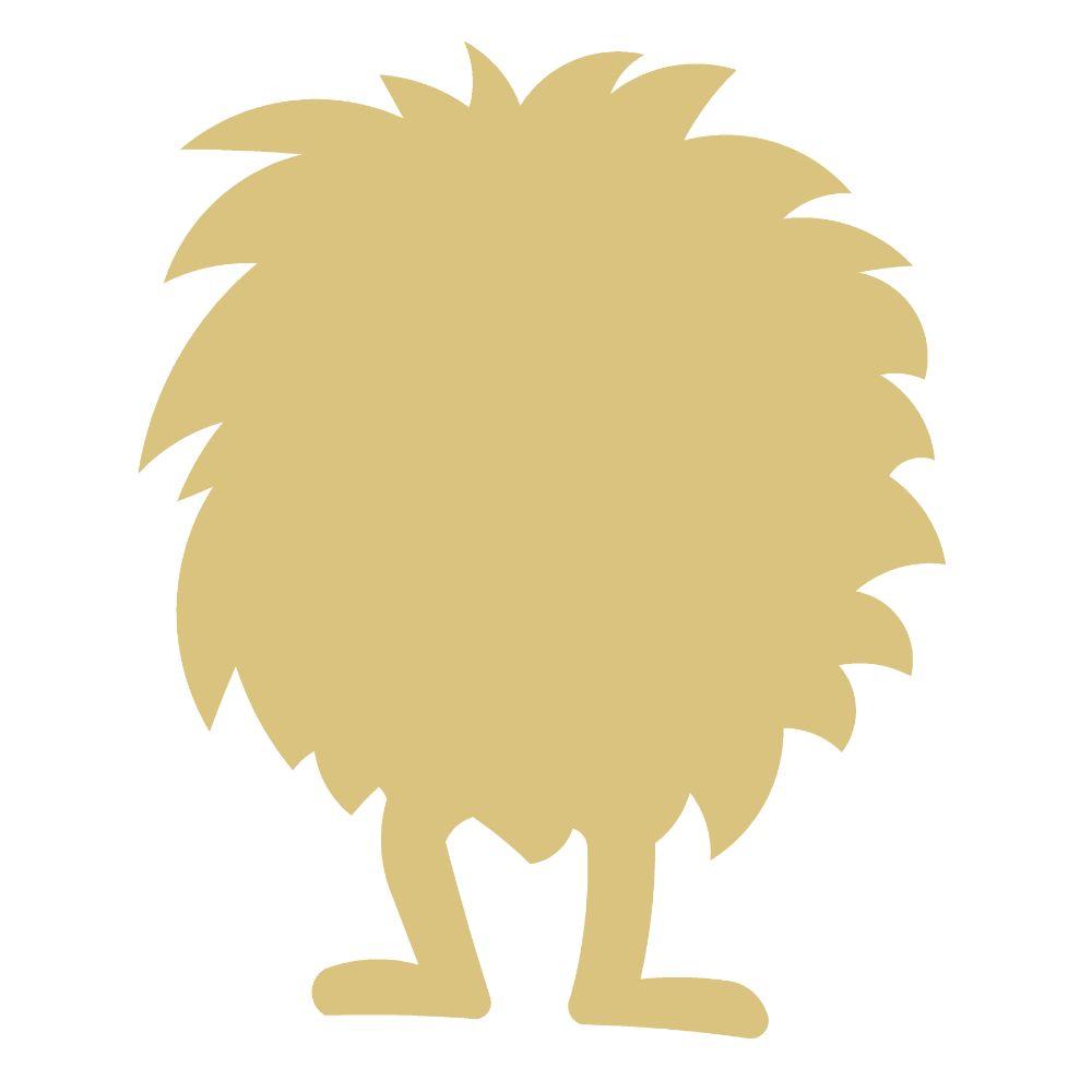Basic Shape Monster MDF Cutout Fuzzy Silhouette - Unfinished For DIY