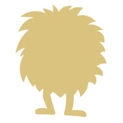 Basic Shape Monster MDF Cutout Fuzzy Silhouette - Unfinished For DIY