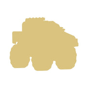 Basic Shape Monster MDF Cutout Truck Silhouette Style 2 - Unfinished For DIY
