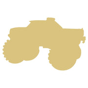 Basic Shape Monster Truck MDF Cutout Silhouette Style 4 - Unfinished For DIY