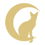 Basic Shape Crescent Moon MDF Cutout Cat Silhouette On Crescent Moon - Unfinished For DIY