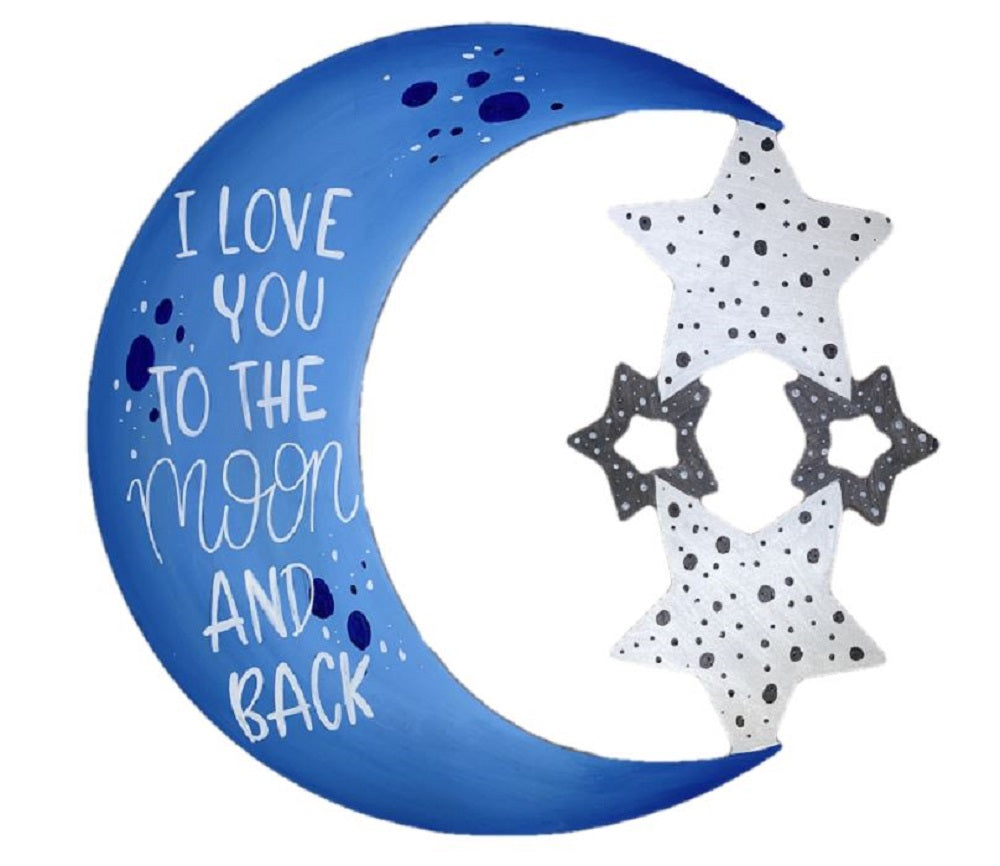 Basic Shape Crescent Moon MDF Cutout Moon And Stars - Unfinished For DIY