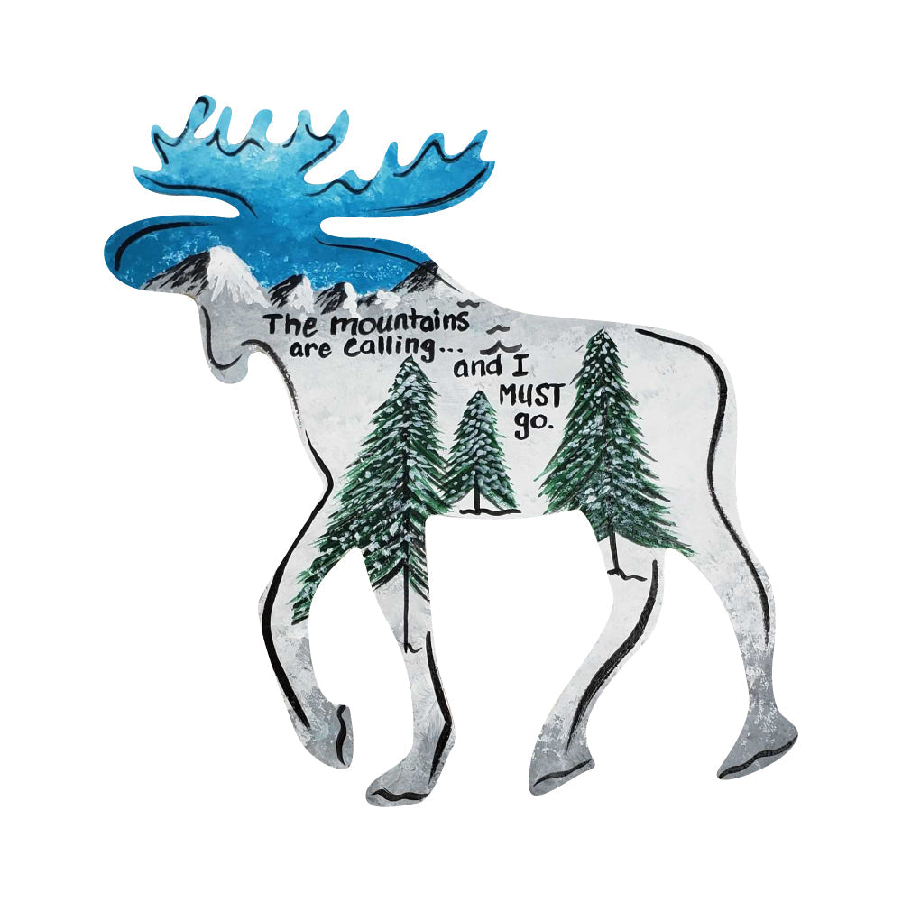 Basic Shape Moose MDF Cutout Wildlife Silhouette - Unfinished For DIY