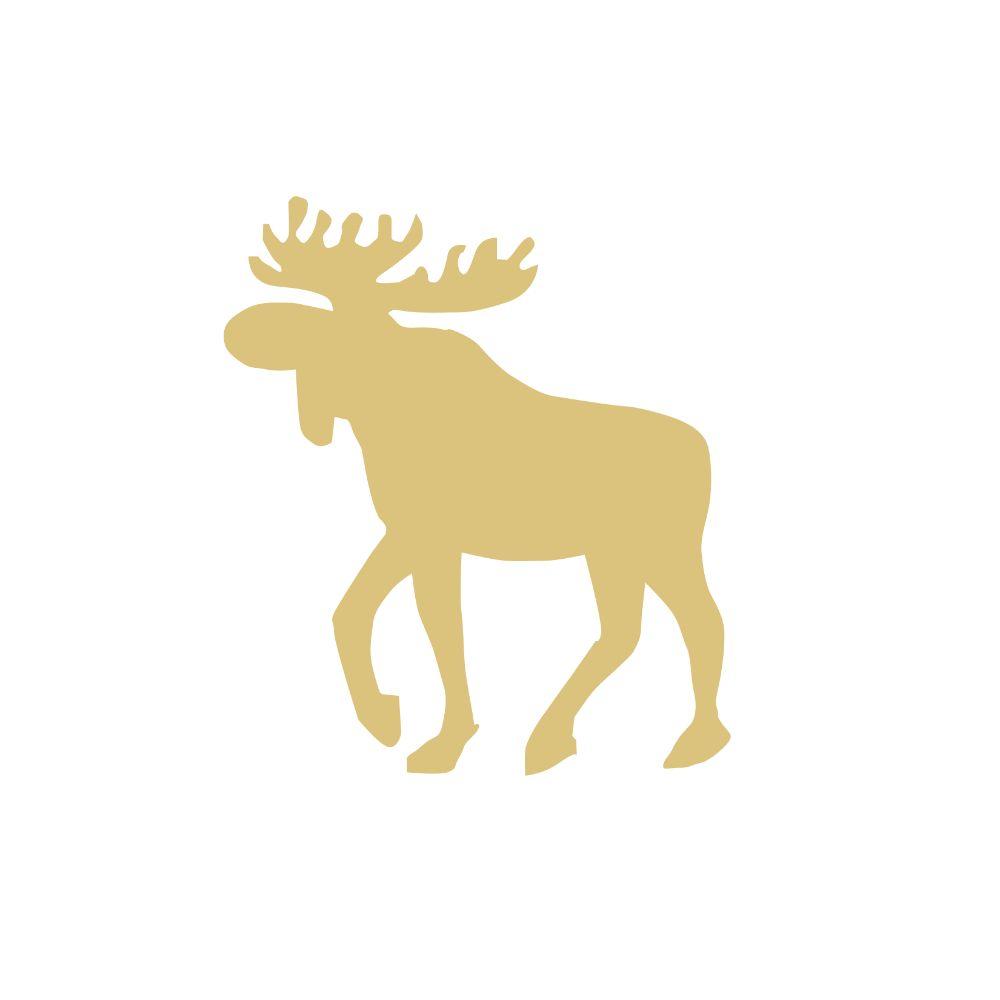 Basic Shape Moose MDF Cutout Wildlife Silhouette - Unfinished For DIY