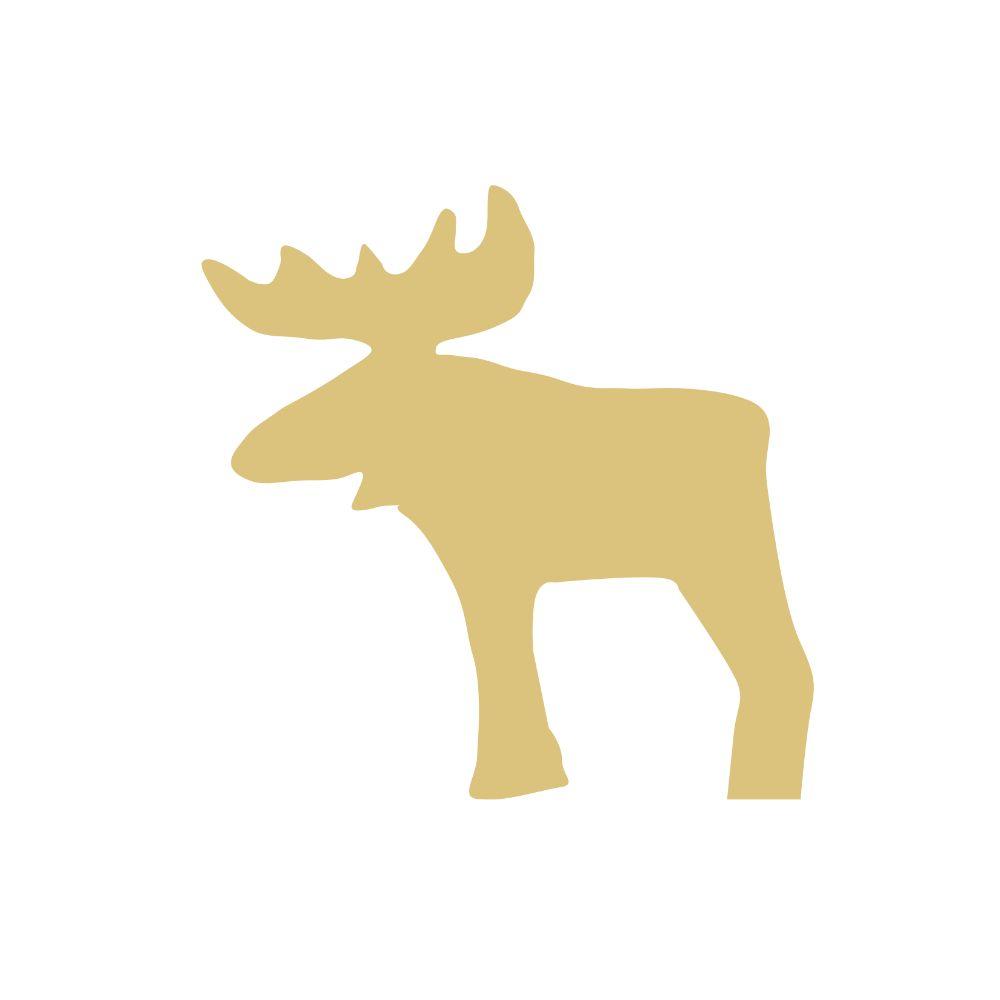 Basic Shape Moose MDF Cutout Winter Decor - Unfinished For DIY