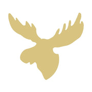 Basic Shape Moose MDF Cutout Moose Silhouette Style 3 - Unfinished For DIY