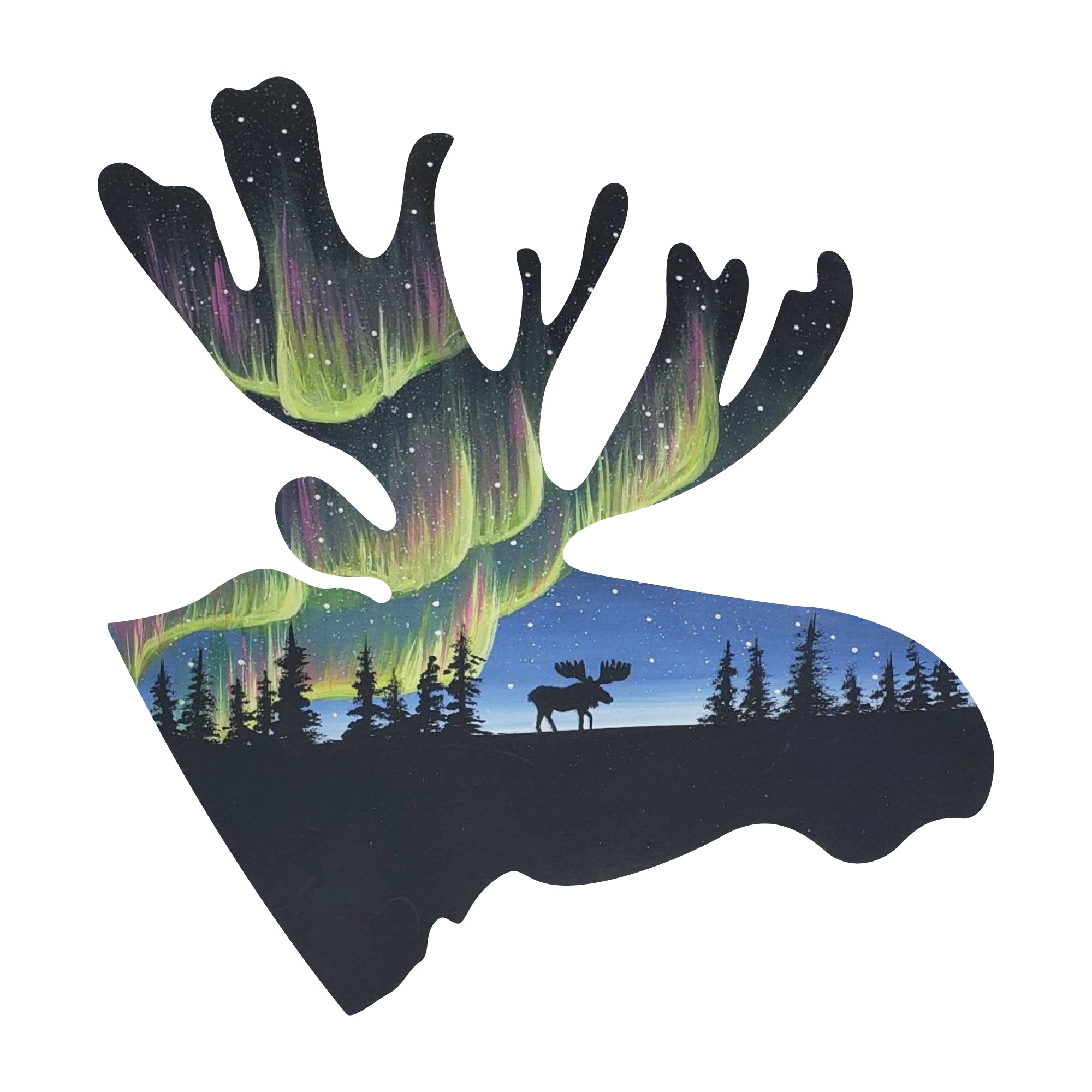Basic Shape Moose MDF Cutout Moose Silhouette Style 4 - Unfinished For DIY