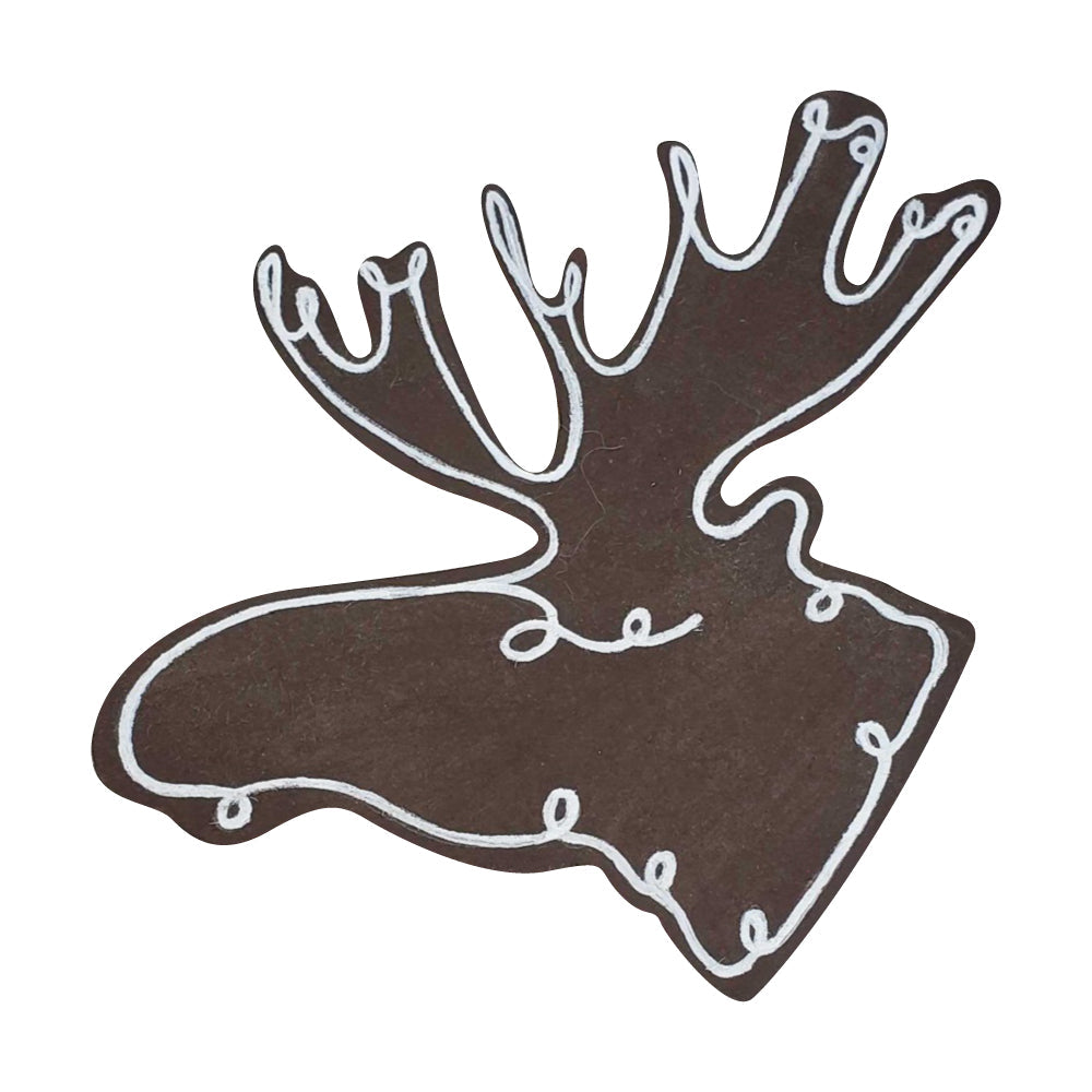 Basic Shape Moose MDF Cutout Moose Silhouette Style 4 - Unfinished For DIY