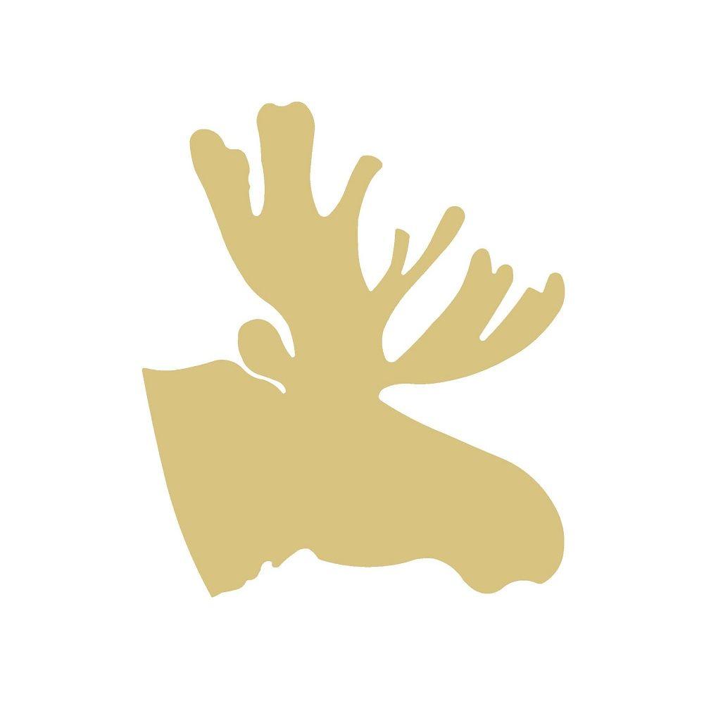 Basic Shape Moose MDF Cutout Moose Silhouette Style 4 - Unfinished For DIY