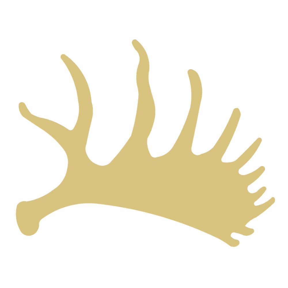 Basic Shape Moose Antler MDF Cutout Silhouette Style 1 - Unfinished For DIY